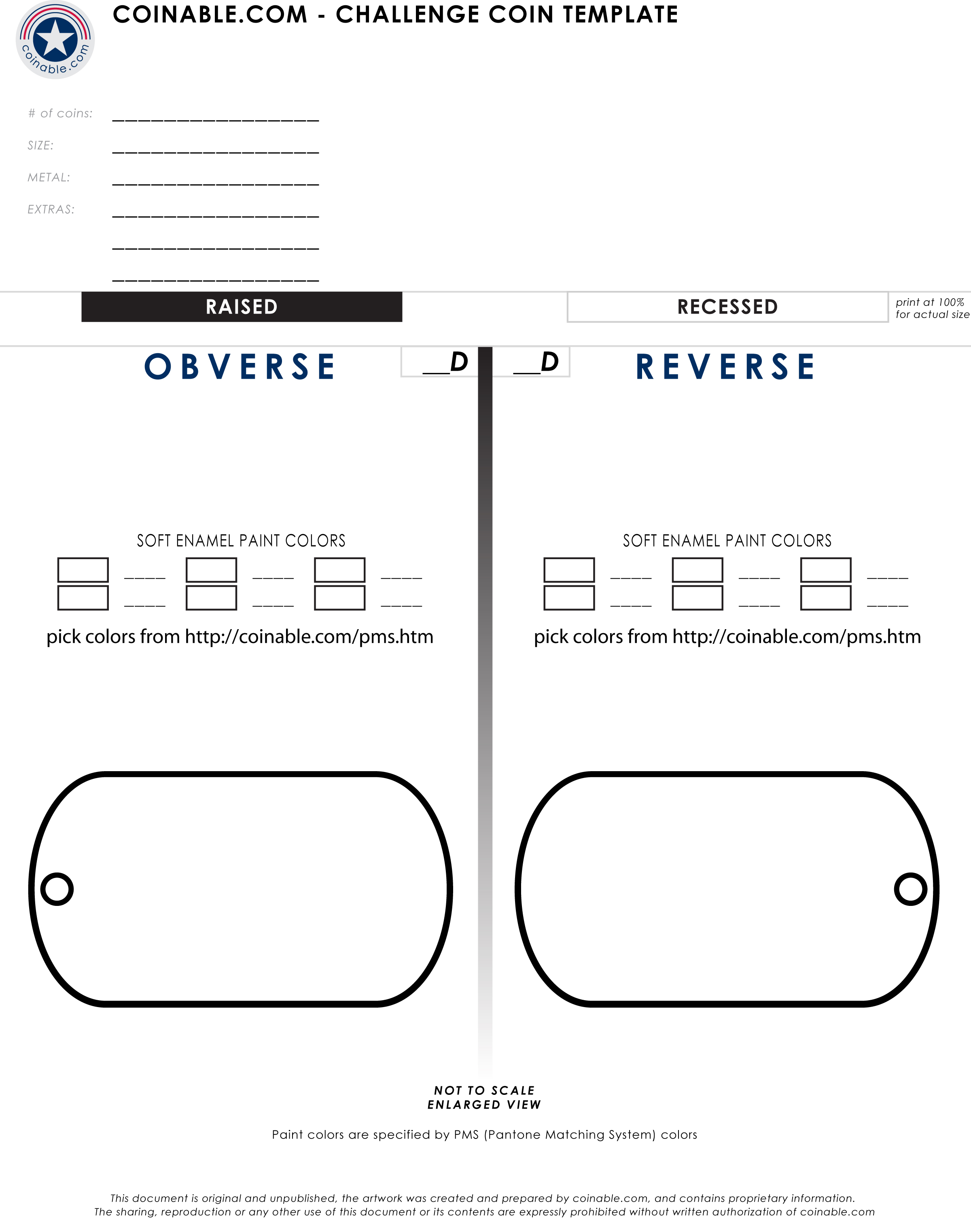 Dog Tag Challenge Coin Template