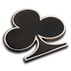 2 inch, Nickel, Club Shaped Card Guard